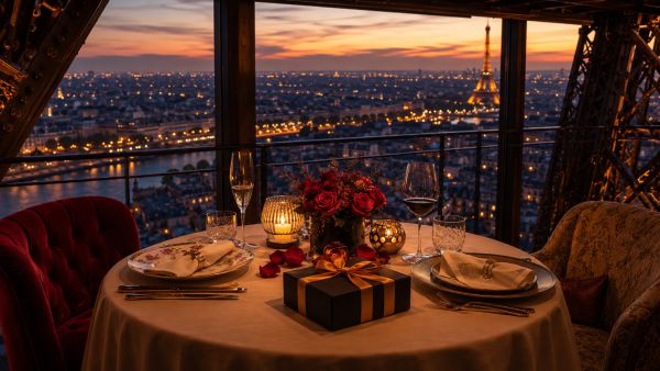 Offrez un bon cadeau pour un dîner romantique d'exception à Paris